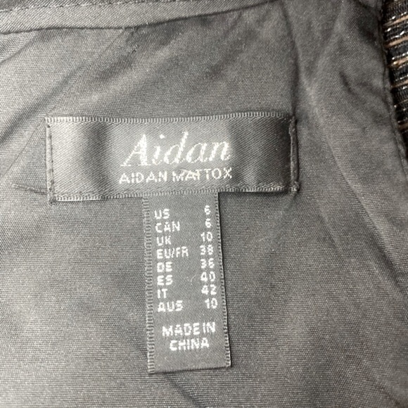 “AIDAN MATTOX” Metallic Mockneck Cocktail Dress - Picture 12 of 14